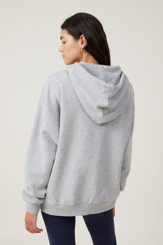 Cotton On Classic Zip-Through Hoodie Grey Marle