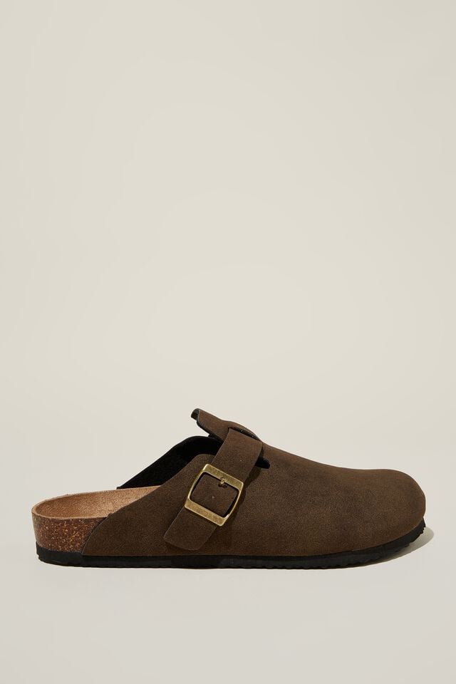 cotton on Closed Toe Buckle Slide tobacco