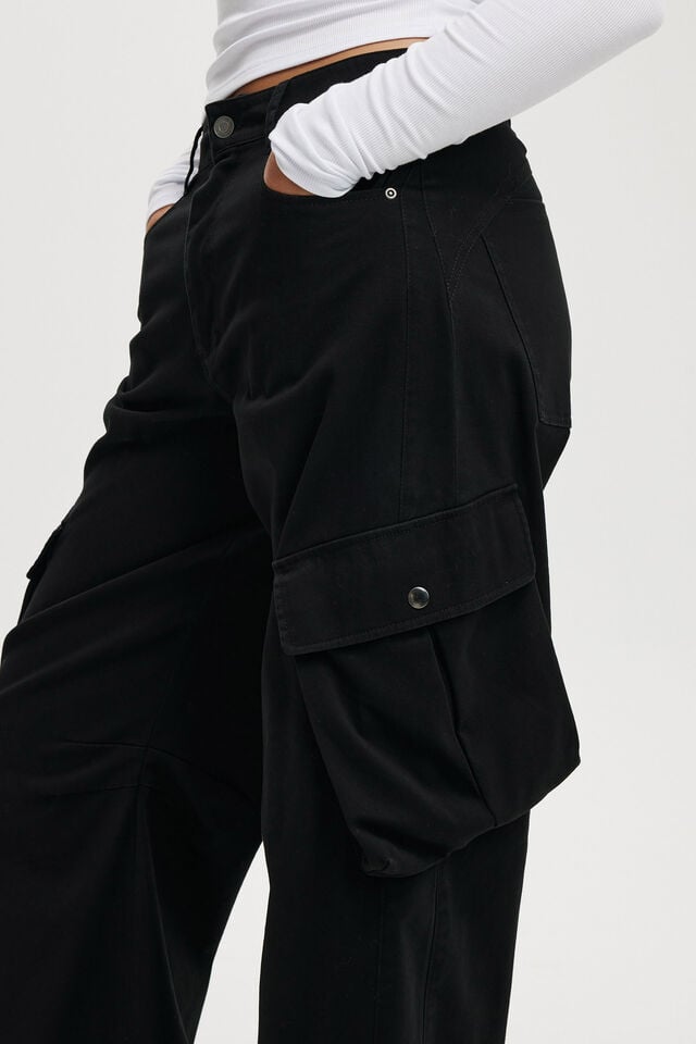 Cotton On Cody Baggy Cargo Pant Black