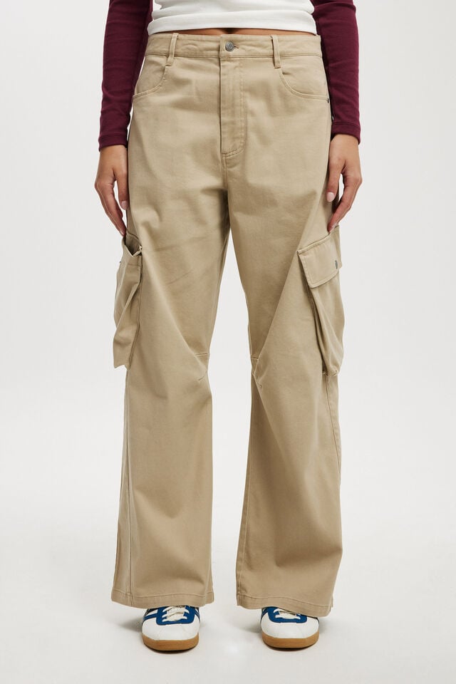 Cotton On Cody Baggy Cargo Pant Taupe