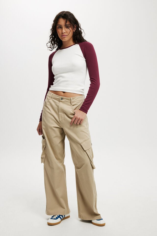 cotton on Cody Baggy Cargo Pant taupe