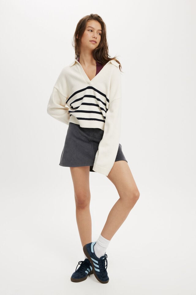 Cotton On Cord Gigi Mini Skirt Graphite