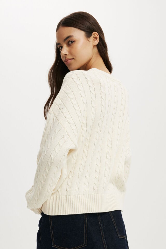Cotton On Cotton Crew Neck Sweater Porcelain