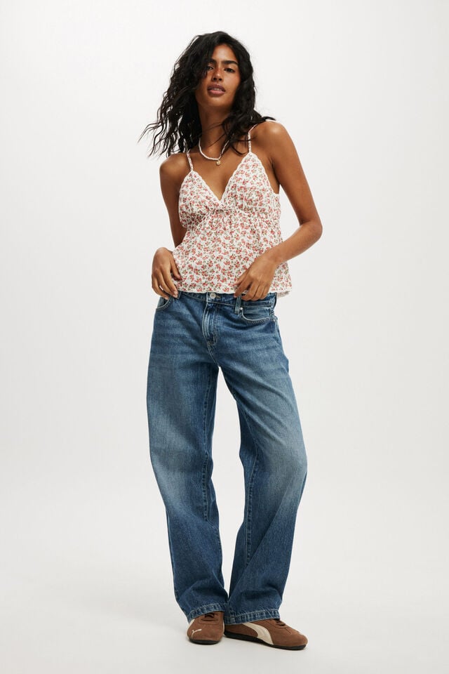 Cotton On Cotton Lace Cami Annaliese Floral