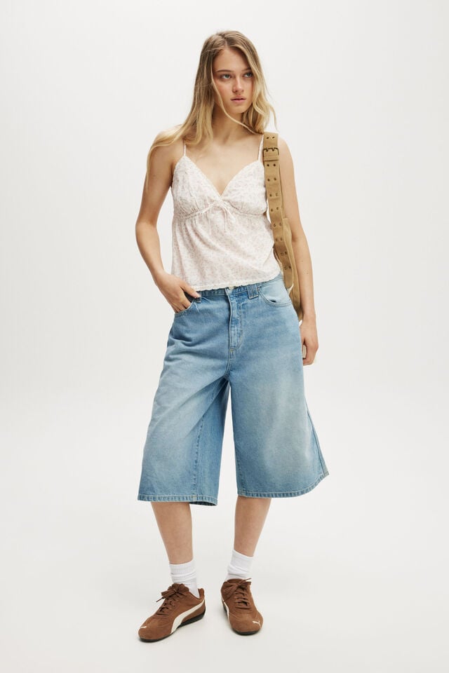 Cotton On Cotton Lace Cami Kristen Daisy Peach