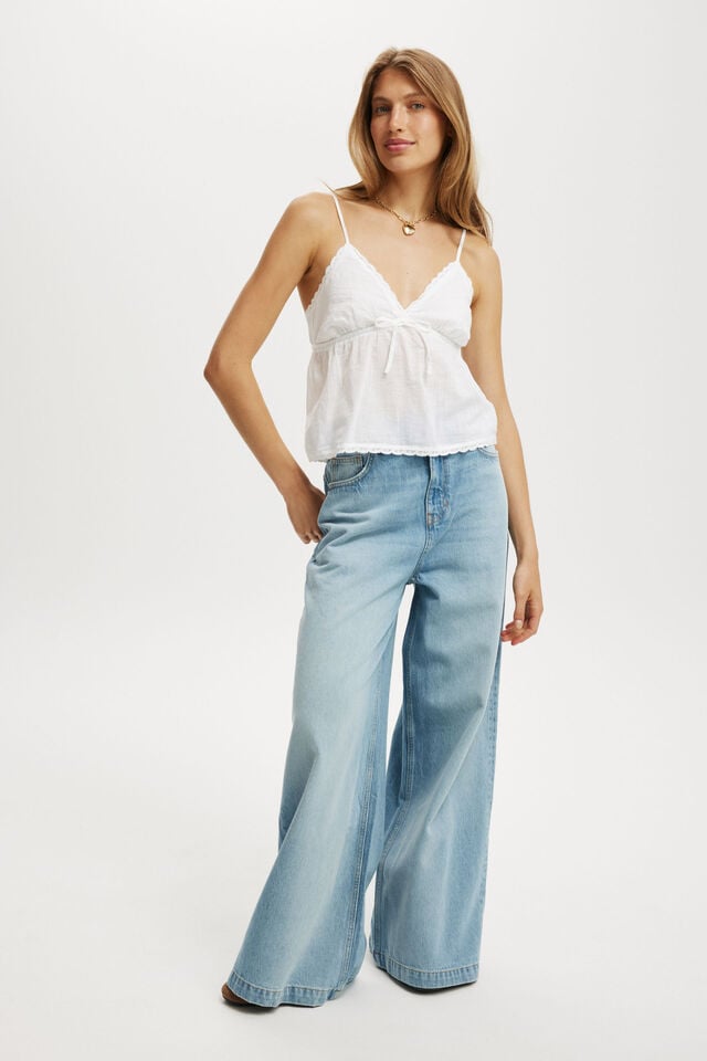 Cotton On Cotton Lace Cami White