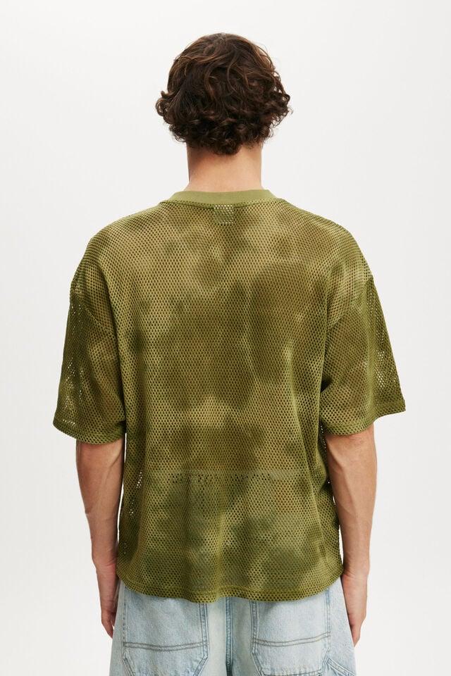 Cotton On Cropped Fit Knitted Jersey Olive Tie Dye