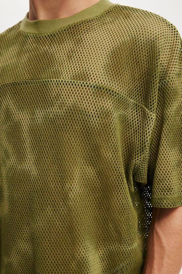 Cotton On Cropped Fit Knitted Jersey Olive Tie Dye