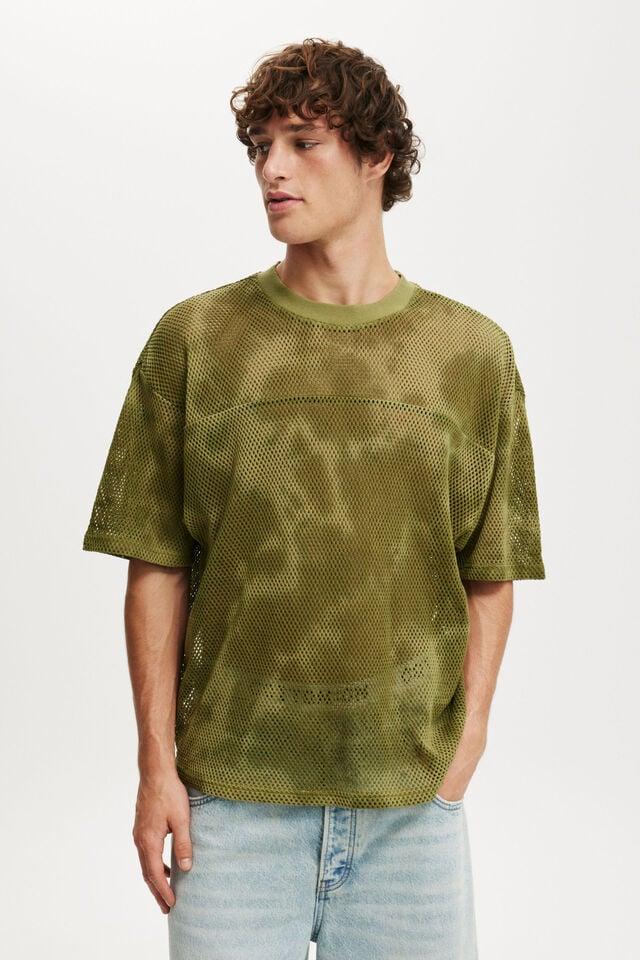 cotton on Cropped Fit Knitted Jersey olive tie dye