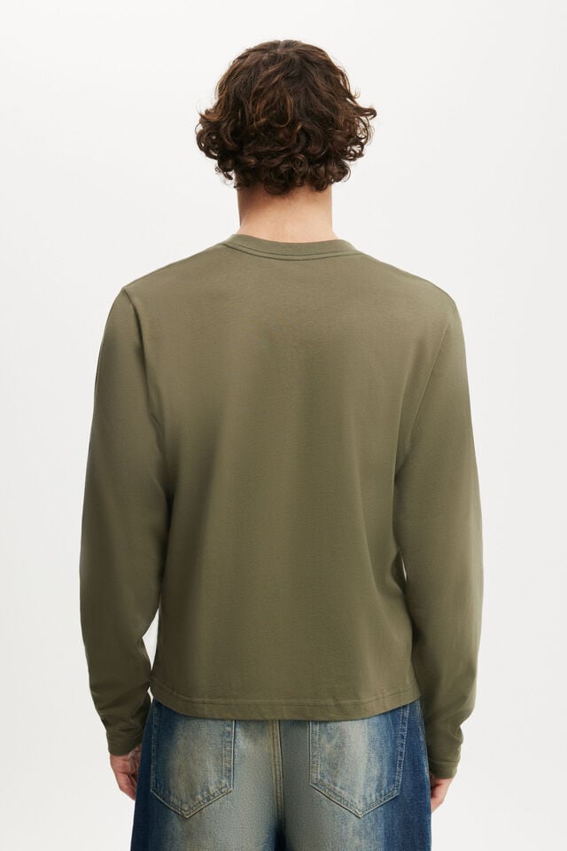 Cotton On Cropped Fit Long Sleeve Military
