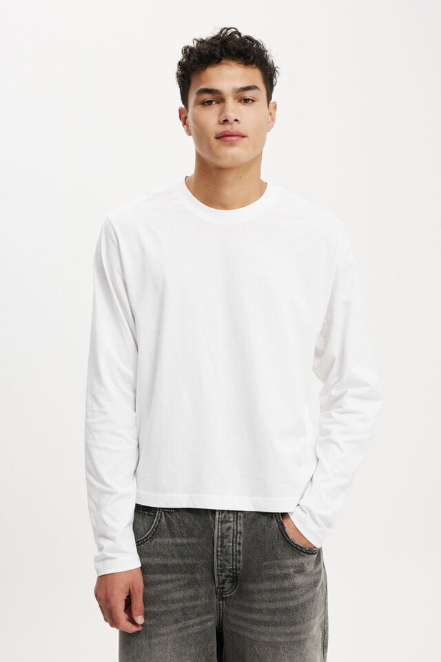 cotton on Cropped Fit Long Sleeve white
