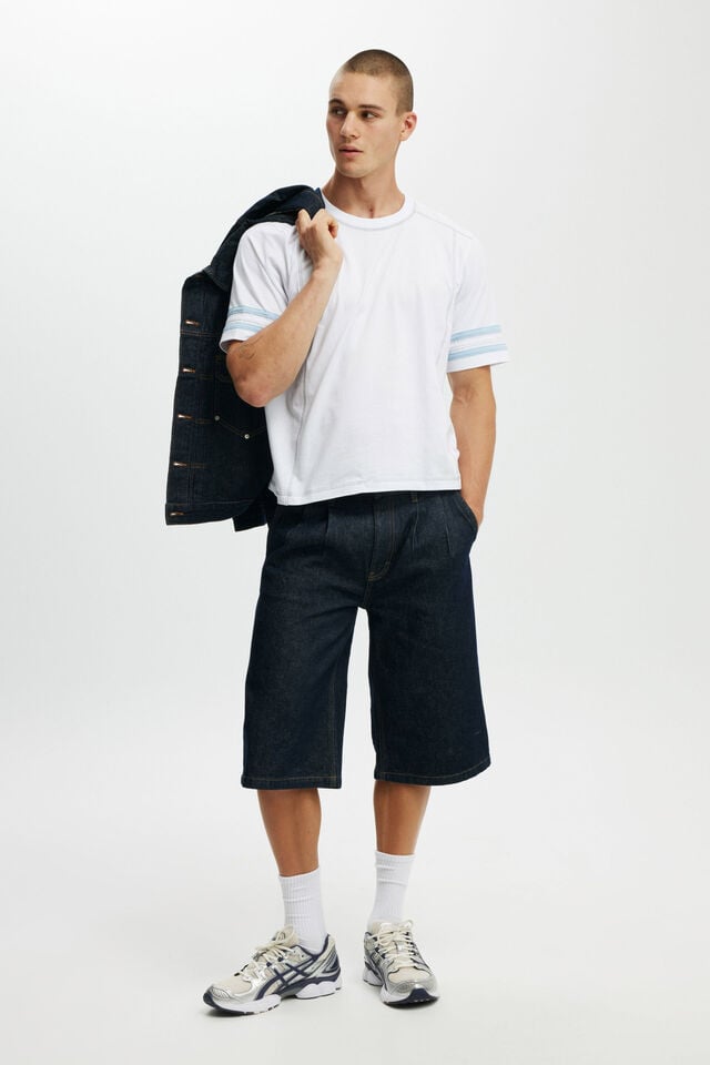 Cotton On Cropped Fit Panel T-Shirt White