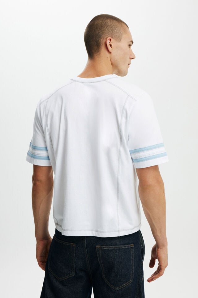 Cotton On Cropped Fit Panel T-Shirt White
