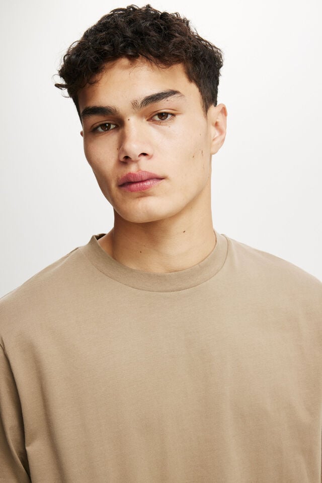 Cotton On Cropped Fit T-Shirt Coffee