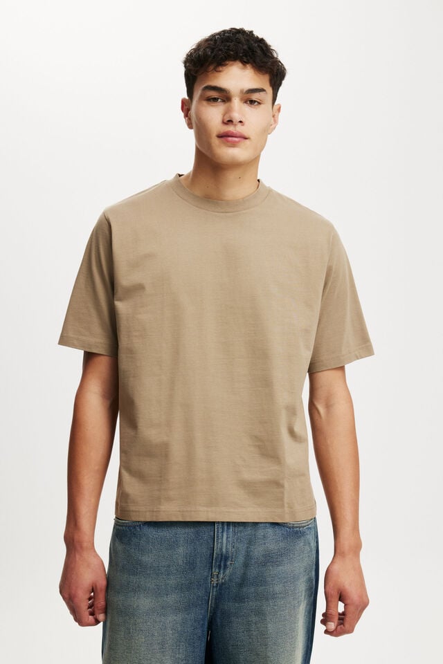 Cotton On Cropped Fit T-Shirt Coffee