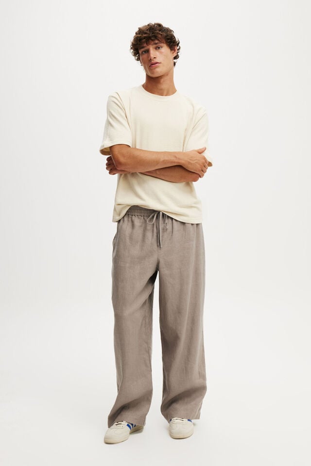 Cotton On Cropped Fit T-Shirt Ecru Terry