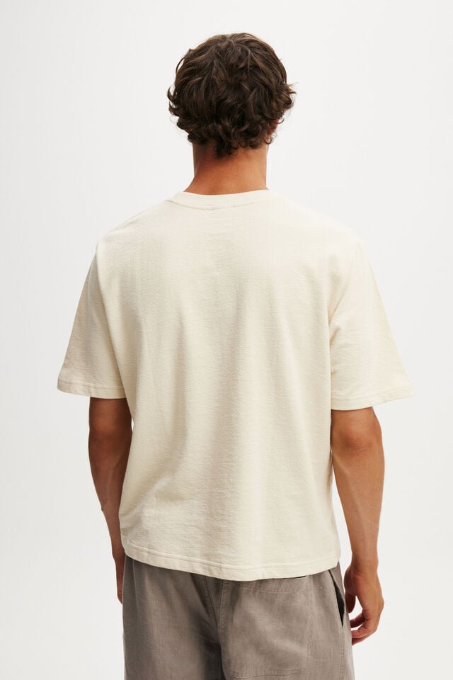 Cotton On Cropped Fit T-Shirt Ecru Terry