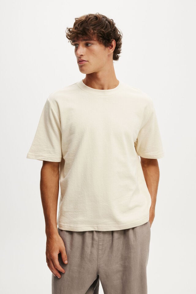 cotton on Cropped Fit T-Shirt ecru terry