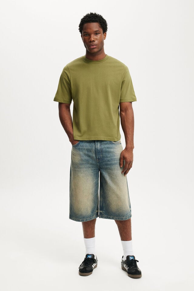 Cotton On Cropped Fit T-Shirt Grass Green