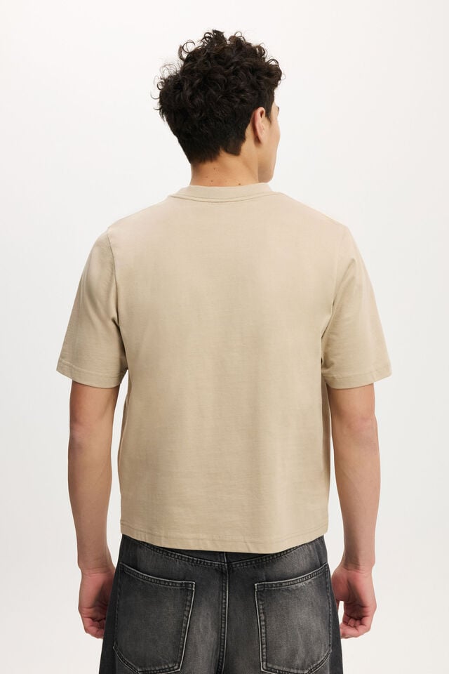 Cotton On Cropped Fit T-Shirt Gravel Stone