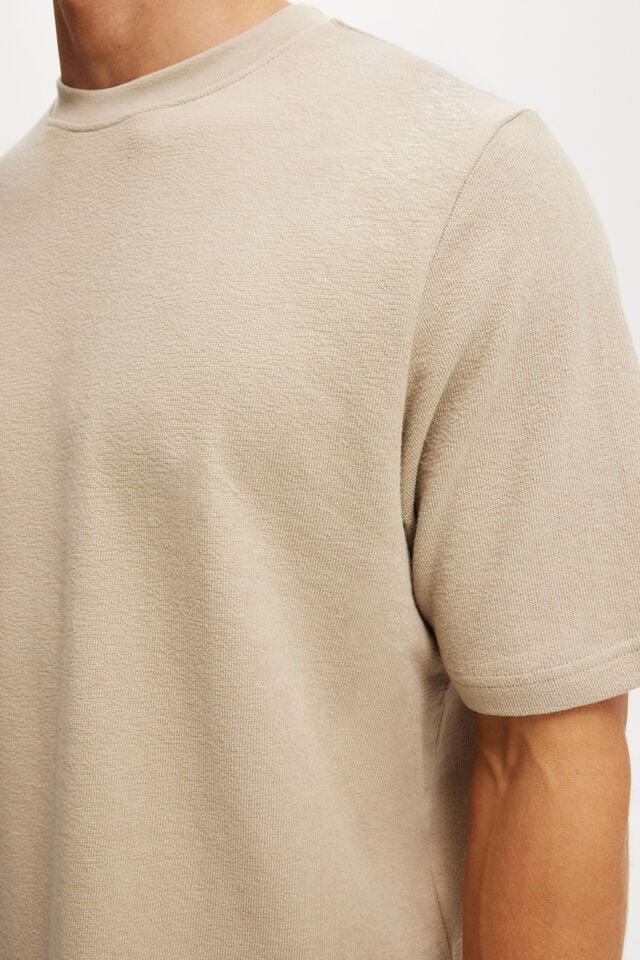 Cotton On Cropped Fit T-Shirt Gravel Stone Terry