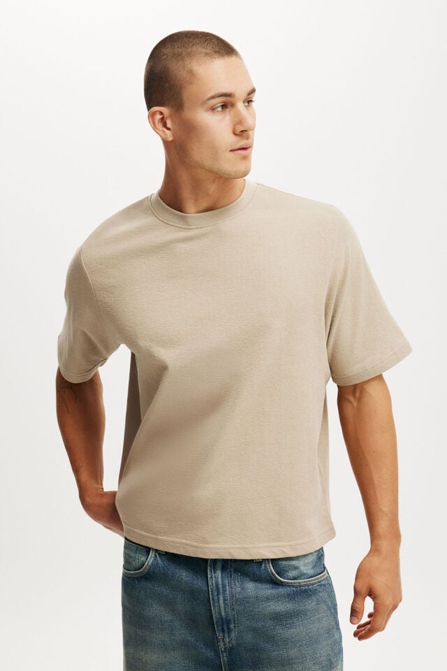 cotton on Cropped Fit T-Shirt gravel stone terry