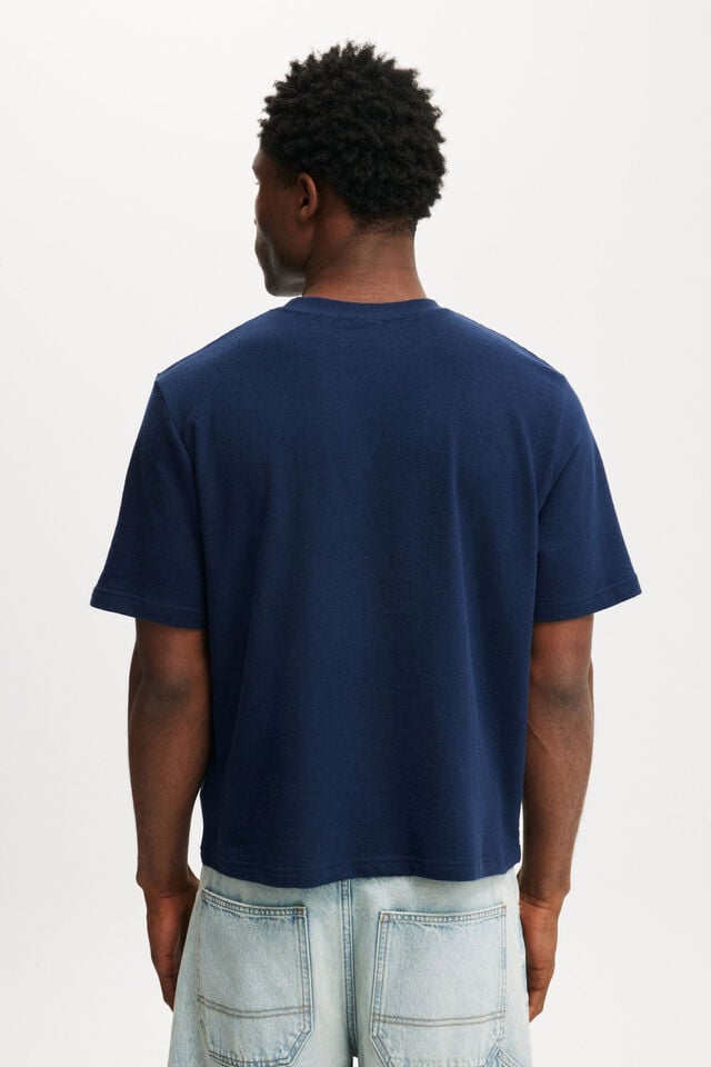 Cotton On Cropped Fit T-Shirt Indigo Terry
