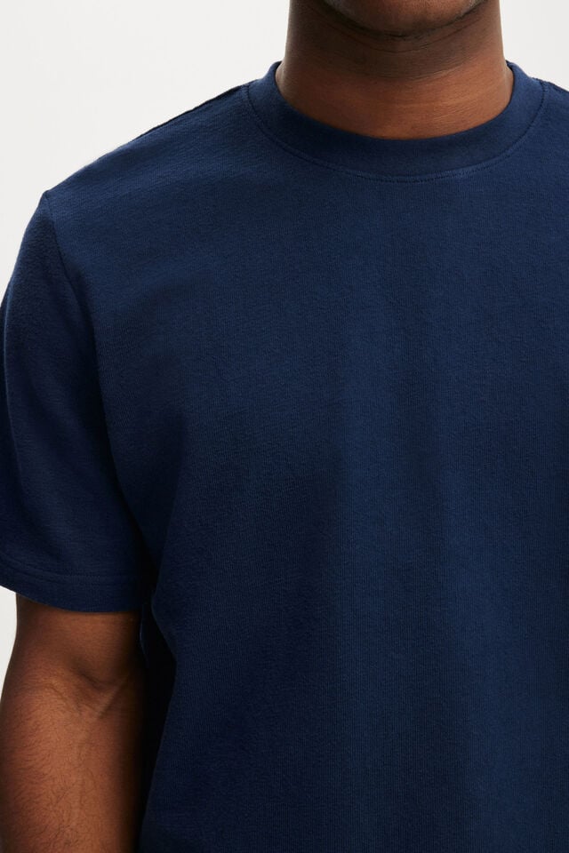 Cotton On Cropped Fit T-Shirt Indigo Terry