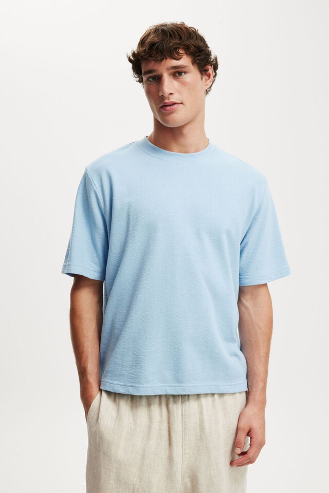 cotton on Cropped Fit T-Shirt pearl blue terry