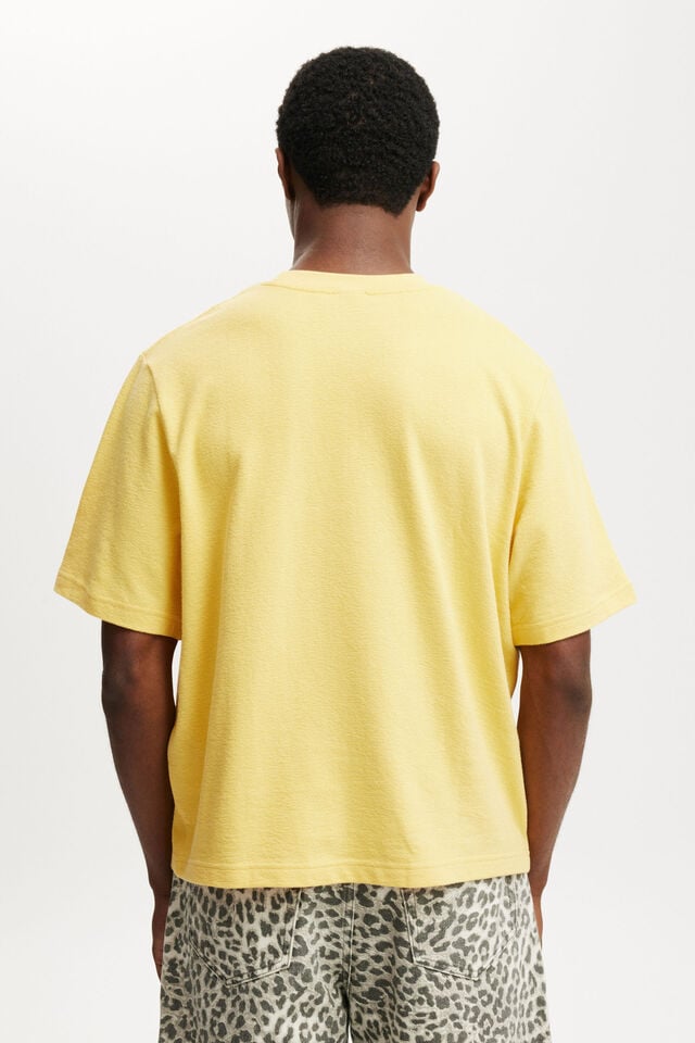 Cotton On Cropped Fit T-Shirt Sunray Yellow Terry
