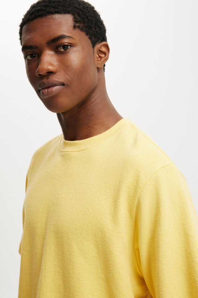 Cotton On Cropped Fit T-Shirt Sunray Yellow Terry