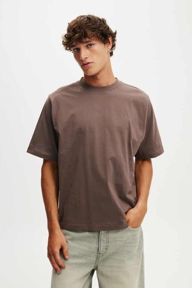 cotton on Cropped Fit T-Shirt washed chocolate