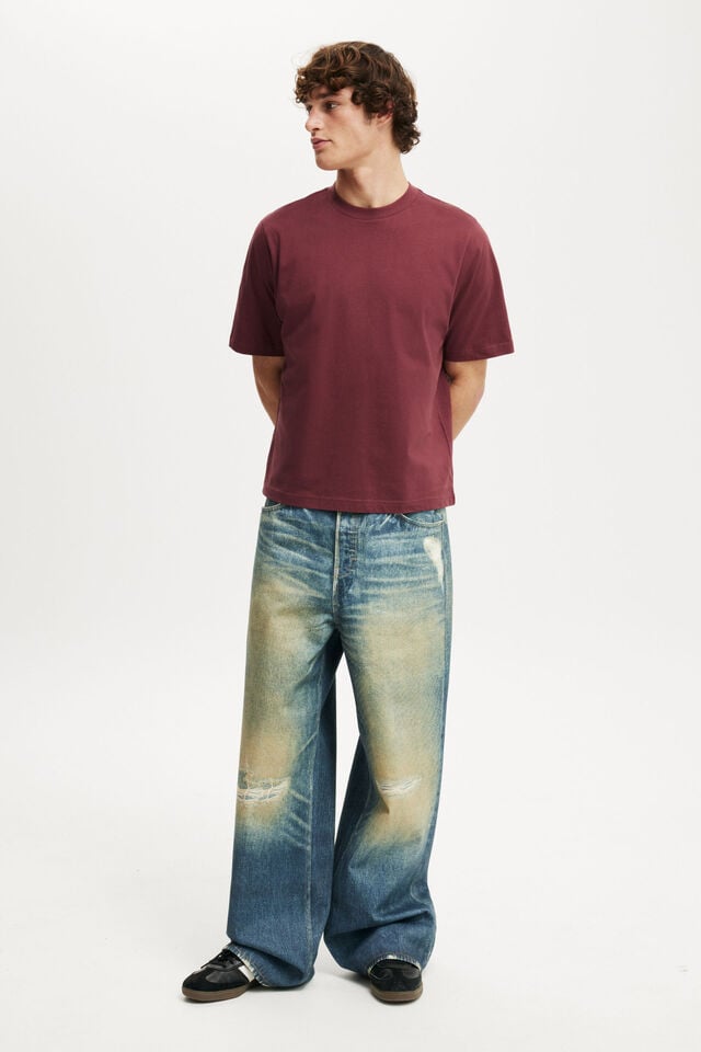 Cotton On Cropped Fit T-Shirt Zinfandel