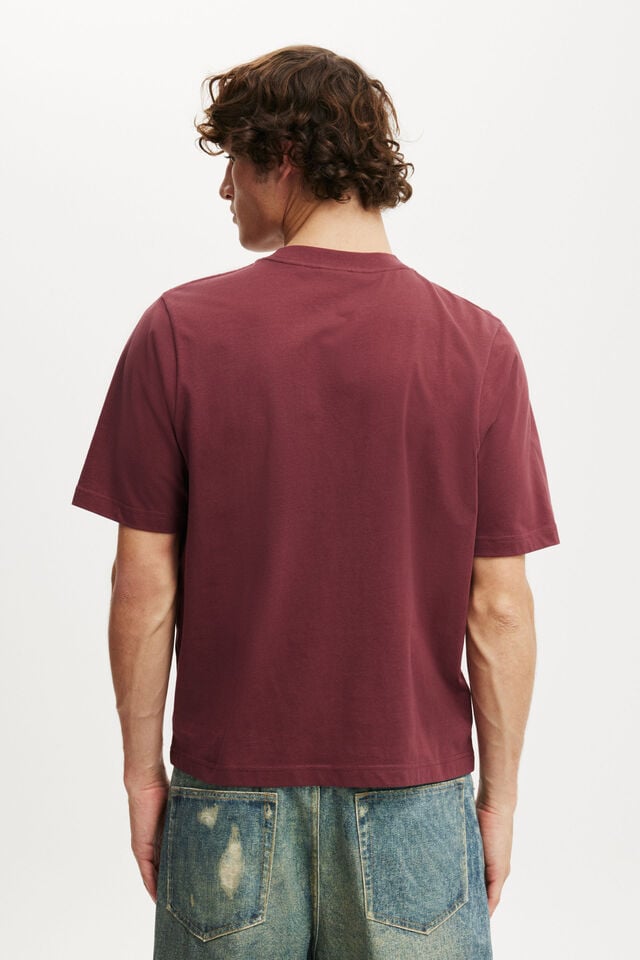 Cotton On Cropped Fit T-Shirt Zinfandel