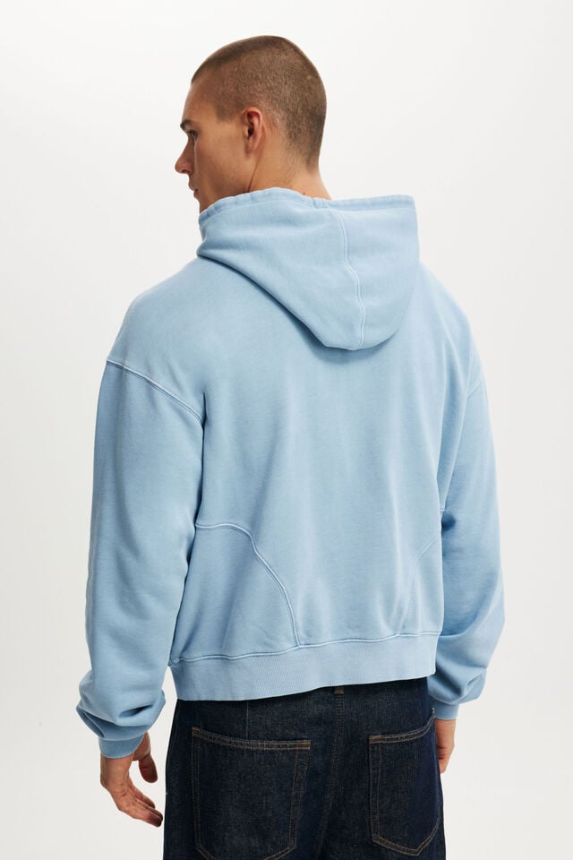 Cotton On Cropped Zip Up Hoodie Pearl Blue