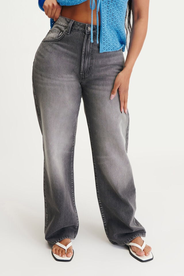 Cotton On Curvy 91 Straight Jean Echo Grey