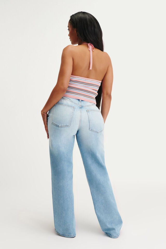 Cotton On Curvy 91 Straight Jean Rush Blue