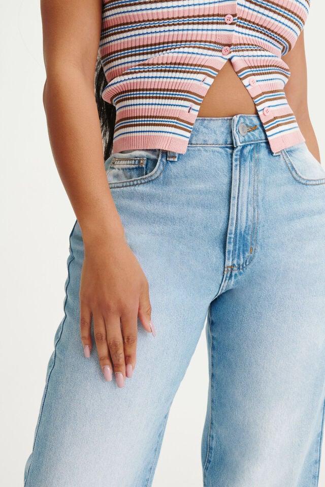 Cotton On Curvy 91 Straight Jean Rush Blue