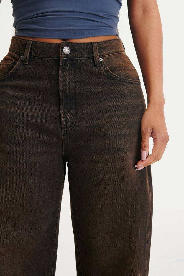 Cotton On Curvy Barrel Jean Dune Black