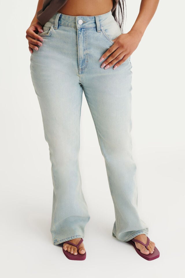 Cotton On Curvy Flare Jean Halen Blue