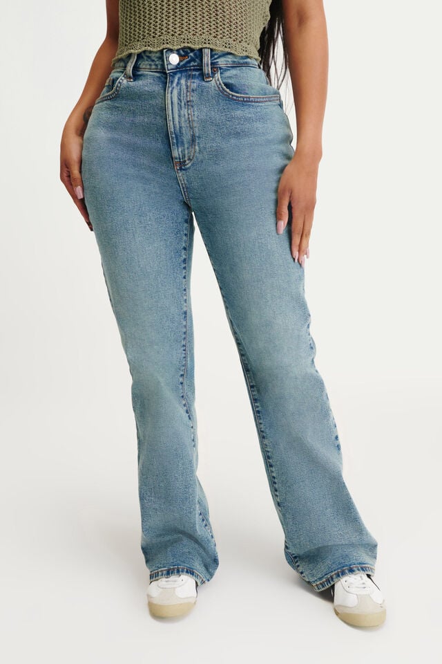 Cotton On Curvy Flare Jean Mia Blue