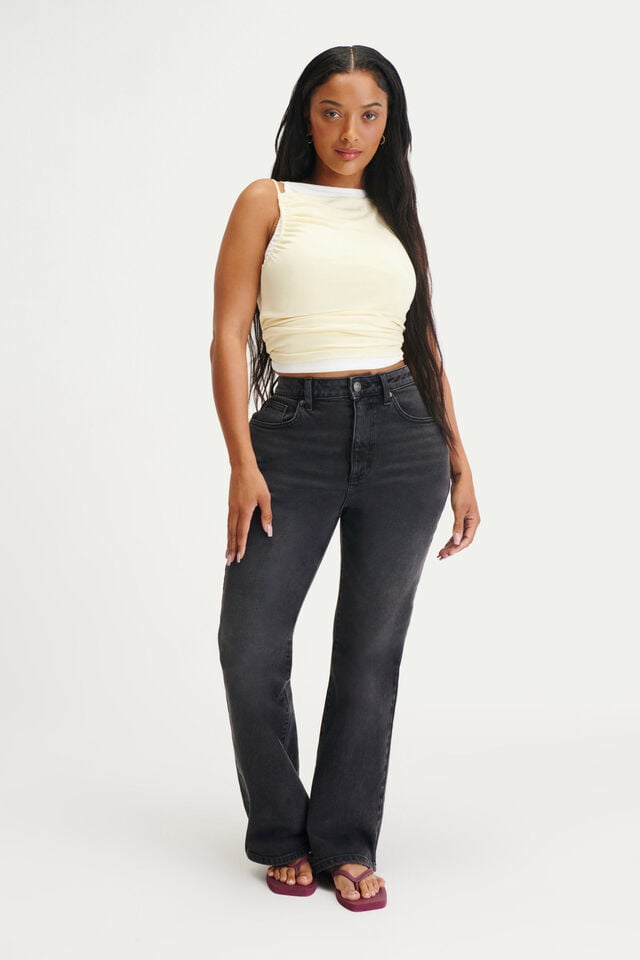 cotton on Curvy Flare Jean onyx black