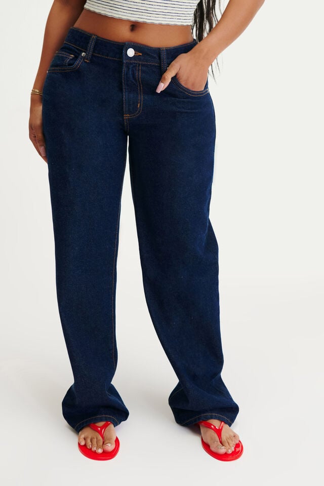 Cotton On Curvy Low Rise Straight Jean Indigo