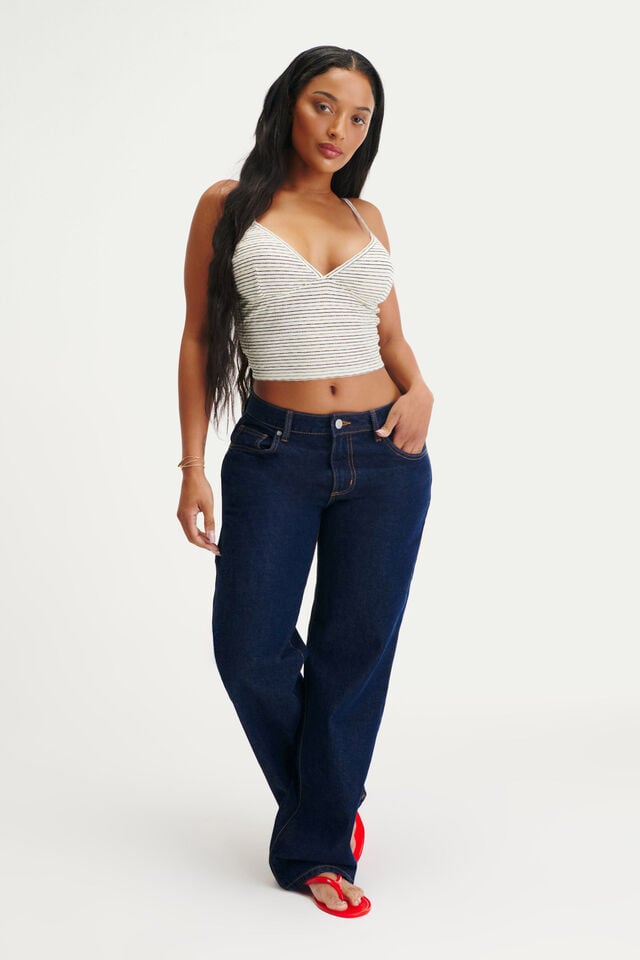 cotton on Curvy Low Rise Straight Jean indigo