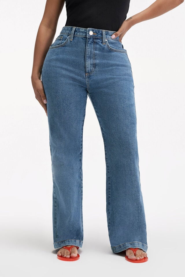 Cotton On Curvy Stretch Bootcut Jean Sea Blue