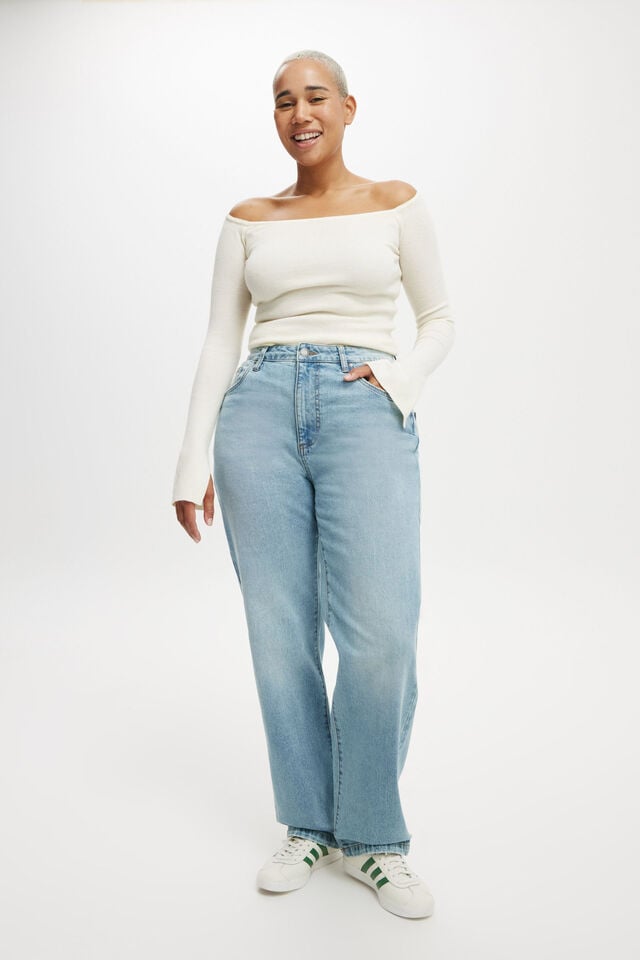 cotton on Curvy Stretch Straight Jean cloud blue