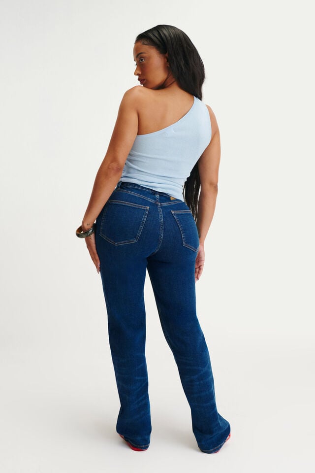 Cotton On Curvy Stretch Straight Jean Mandy Blue