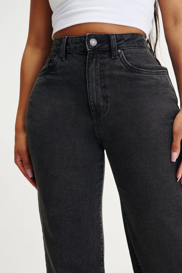 Cotton On Curvy Stretch Straight Jean Slate Black