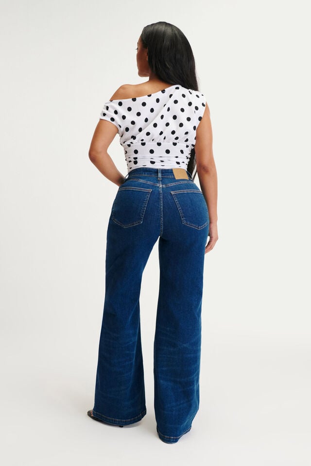 Cotton On Curvy Stretch Wide Jean Mandy Blue