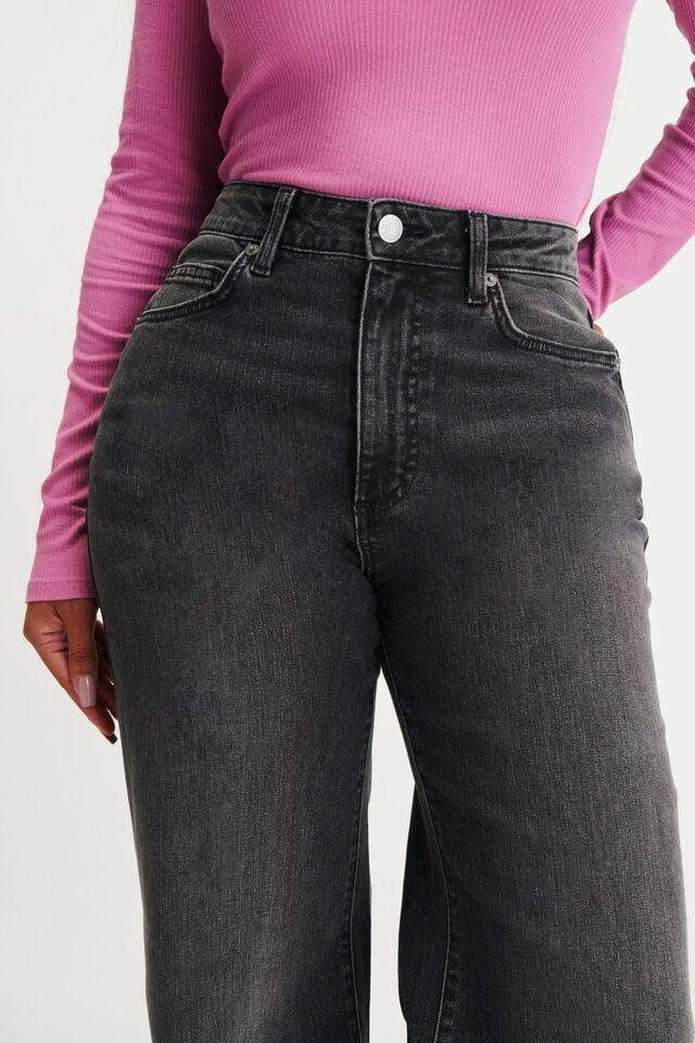 Cotton On Curvy Stretch Wide Jean Slate Black